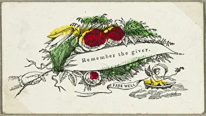 Remember the Giver (valentine), c.1830. Creator: Unknown