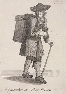 Marcellus Laroon Prints: Remember the Poor Prisoners, Cries of London, c1688