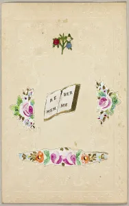 Embossed Prints: Remember Me (valentine), c.1830. Creator: Unknown