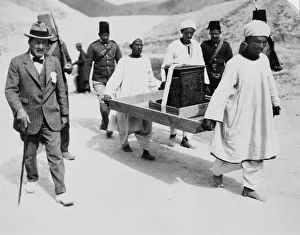 Grave Goods Collection: Removal of the gilt shrine from the Tomb of Tutankhamun, Valley of the Kings, Egypt, 1922-1923