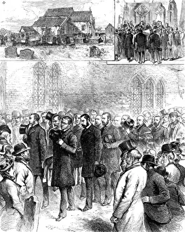 W J F Prints: Removal of the remains of William Harvey at Hempstead Church