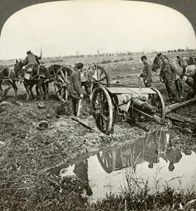 Field Gun Prints: Removing a field gun from a flooded position