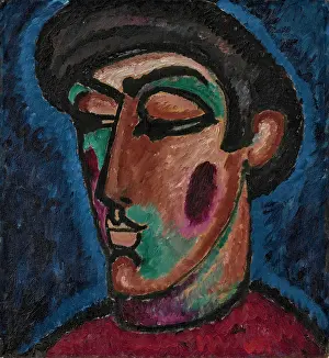 Colourfulness Prints: Renaissance head, 1913. Creator: Javlensky, Alexei, von (1864-1941)