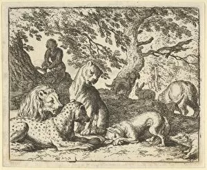 Accusation Gallery: Renard Falsely Accuses His Father of Conspiring Against the Lion, 1650-75