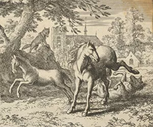 Renard Goes with the Badger to Court to Appease the Lions Anger, 1650-75