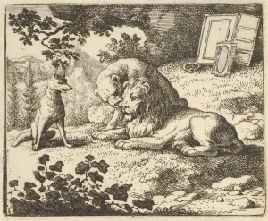 Everdingen Prints: Renard Lies that he Gave the Ram Various Precious Objects that Were Meant for the Lion