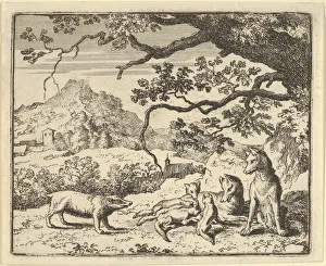 Everdingen Prints: Renard Receives a New Citation from the Badger, 1650-75. Creator: Allart van Everdingen