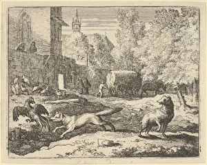 Everdingen Prints: Renard Wants to Find a Rooster, 1650-75. Creator: Allart van Everdingen
