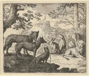 Murdered Prints: Renards Parents Ask to Withdraw from the Court, 1650-75. Creator: Allart van Everdingen