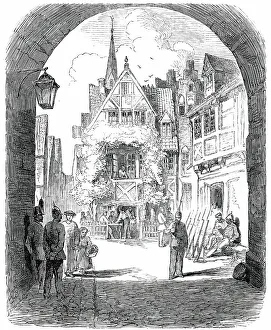 Half Timbered Prints: Rendsburg, 1850. Creator: Unknown