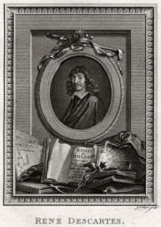 Aesculapius Collection: Rene Descartes, 1775. Artist: J Collyer