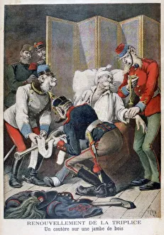 Wooden Leg Prints: Renewal of the Triple Alliance of Germany, Austria and Italy, 1896. Artist: Henri Meyer