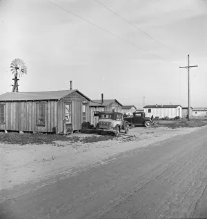 Rented cabins, ten dollars a month... Arkansawyers auto camp, Greenfield, Salinas Valley, CA, 1939. Creator: Dorothea Lange