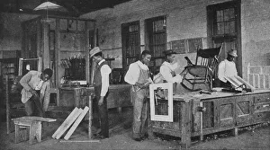 Woodwork Prints: The repair shop, 1904. Creator: Frances Benjamin Johnston