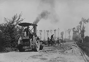 Roadworks Prints: Repairing Belgian Road, 22 Oct 1918. Creator: Bain News Service