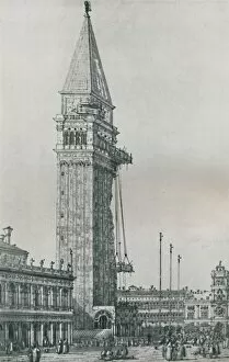 Geoffrey Holme Collection: Repairing the Campanile, 1746-1756, (1925). Creator: Canaletto