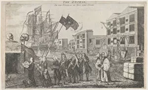 Skull Gallery: The Repeal, or the Funeral of Miss Ame - Stamp, March 16, 1766. March 16, 1766. Creator: Anon