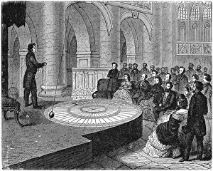 Pendulum Prints: Repeat of Foucaults demonstration of the Earths rotation, May 1851 (c1890)