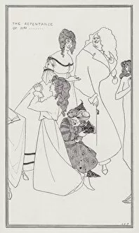 Aubrey Vincent Beardsley Gallery: The Repentance of Mrs... 1894. Creator: Aubrey Beardsley