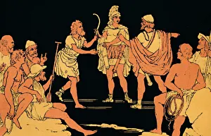 Deciding Gallery: The Repentance of Neoptolemus, 1880. Artist: Lachmann