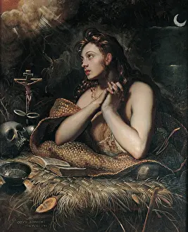 Tintoretto Prints: The Repentant Mary Magdalene, 1598-1602. Creator: Tintoretto, Domenico (1560-1635)