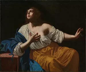 Artemisia 1598 1653 Gallery: The Repentant Mary Magdalene, c. 1640. Creator: Gentileschi, Artemisia (1598-1653)