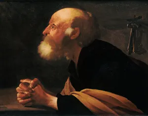 The Repentant Peter, 1616. Artist: Terbrugghen, Hendrick Jansz (1588-1629) The Repentant Peter, 1616. Artist: Terbrugghen, Hendrick Jansz (1588-1629)