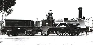 Replica of the locomotive Mataro, in the centennial of the first trip by train