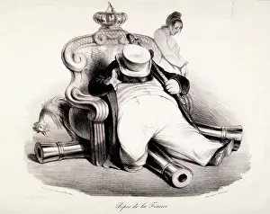 Cannons Prints: Repos de la France, 1834. Creator: Honore Daumier
