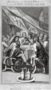 Disciple Gallery: Representation of an altarpiece in the Church of St Mary, Whitechapel, London, c1810