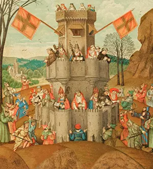 Details Prints: Representation of the Catholic Church as The Fortress of Faith