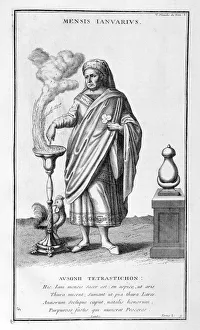 Spell Prints: A representation of January, 1757. Artist: Bernard de Montfaucon