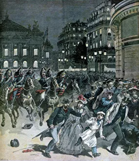 Place De Lopera Prints: A representation of the opera Lohengrin, Place de l Opera, 1891. Artist: Henri Meyer