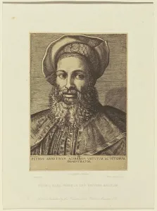 Da Cadore Prints: Reproduction of an engraving by Marc Antonio of a portrait by Titian