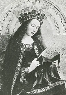 Reproduction of painting showing Virgin Mary. Creator: Frances Benjamin Johnston