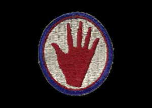 Emblem Gallery: Reproduction patch with Red Hand emblem, late 20th century. Creator: Unknown