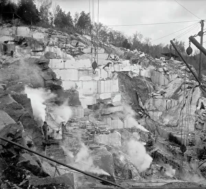 Tennessee United States Prints: Republic Marble quarry, near Knoxville, Tenn. between 1900 and 1910. Creator: Unknown