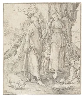Patriarchs Prints: The Repudiation of Hagar, 1516. Creator: Leyden, Lucas, van (1489 / 94-1533)