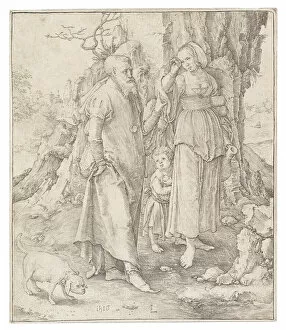Abraham Collection: The Repudiation of Hagar, 1516. Creator: Leyden, Lucas, van (1489 / 94-1533)