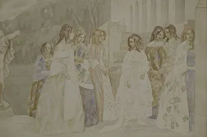 Requiem Prints: Requiem, 1905. Artist: Borisov-Musatov, Viktor Elpidiforovich (1870-1905)