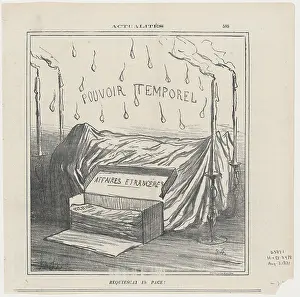 Papers Prints: Requiescat in Pace!, 1871. Creator: Honore Daumier