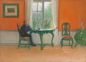 Inkpot Prints: Required Reading, 1900. Creator: Carl Larsson