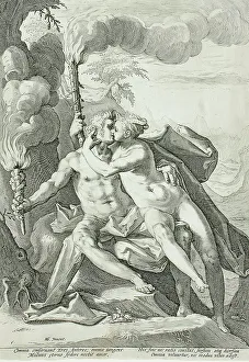Eros Prints: Requited Love Represented by Eros and Anteros, 1588. Creator: Jacob Matham