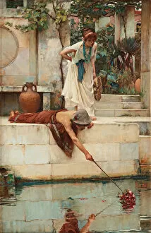 Youth Collection: The Rescue, c. 1890. Creator: Waterhouse, John William (1849-1917)