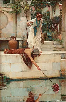 Pre Raphaelites Gallery: The Rescue, c. 1890. Creator: Waterhouse, John William (1849-1917)