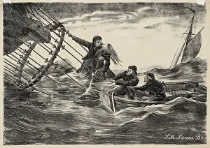 Ballooning Prints: The rescue of Jules and Caroline Duruof from their balloon Le Tricolore off the coast of
