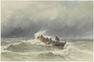 Lifeboat Prints: Rescue at sea, 1838-1892. Creator: Jacob Eduard van Heemskerck van Beest
