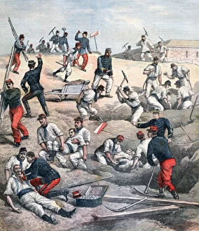 Rescue of the victims at Aubervilliers fort, 1892