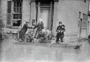 Flooded Prints: Rescue work- Dayton, 1913. Creator: Bain News Service