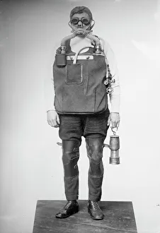 Rescue Worker Prints: Mine rescuer, between c1910 and c1915. Creator: Bain News Service